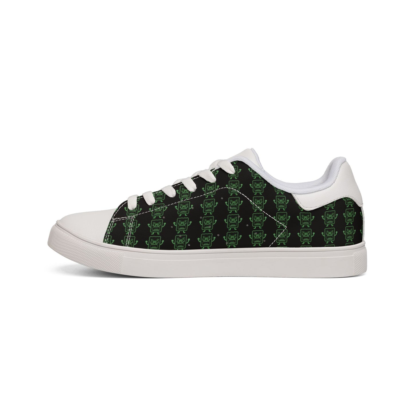 Leather Sneakers — Mad Cobbler Pattern Low-Top Sneakers
