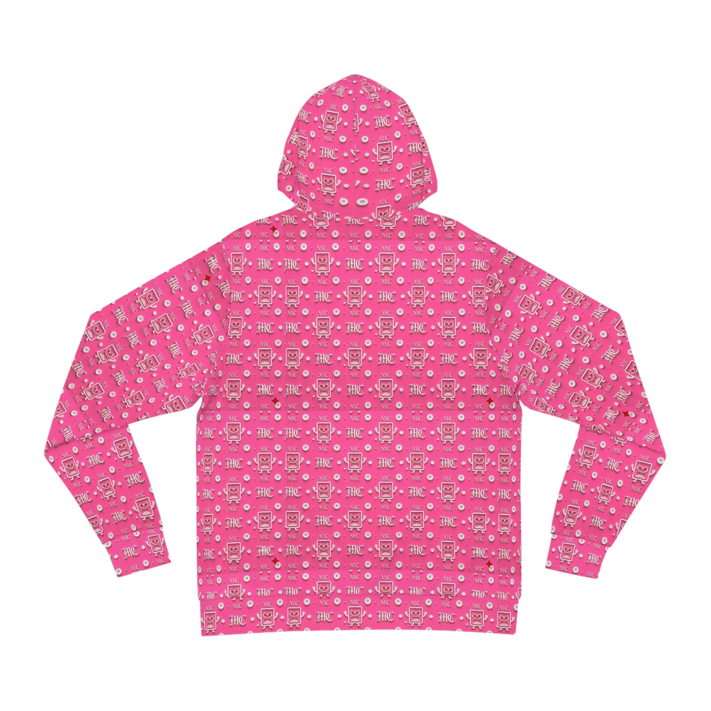 Pink Mad Cobbler Pattern Hoodie - Cute All-Over Print Fashion Hoodie