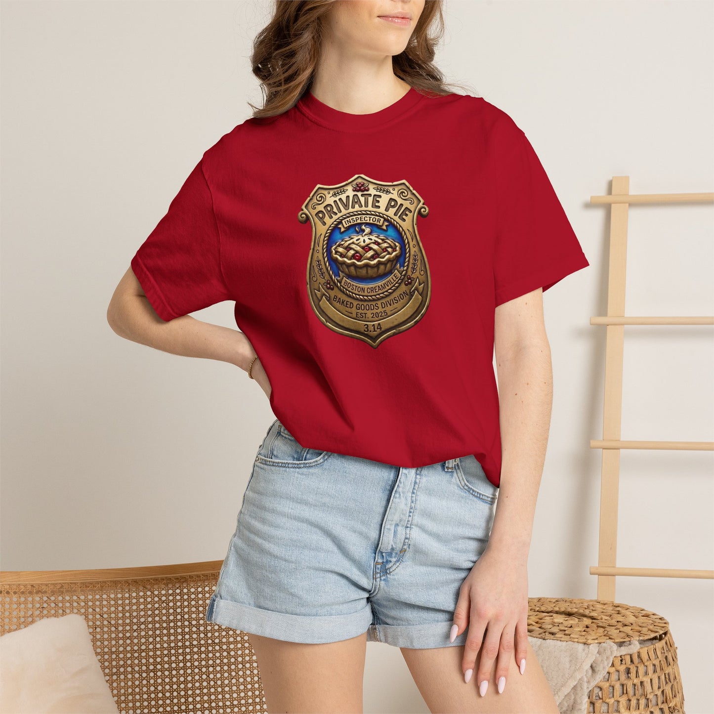 Privat Pie Badge Garment-Dyed T-shirt