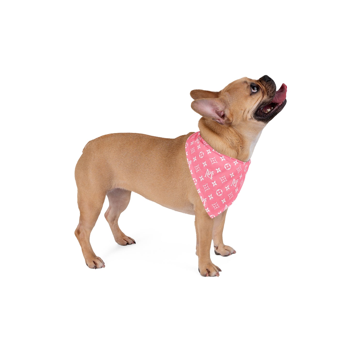Pink Luxury Pattern Pet Bandana — Designer-Inspired Dog & Cat Scarf