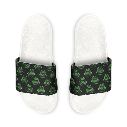 Mad Cobbler Pattern Slide Sandals — Removable Strap Pool & Casual Slides