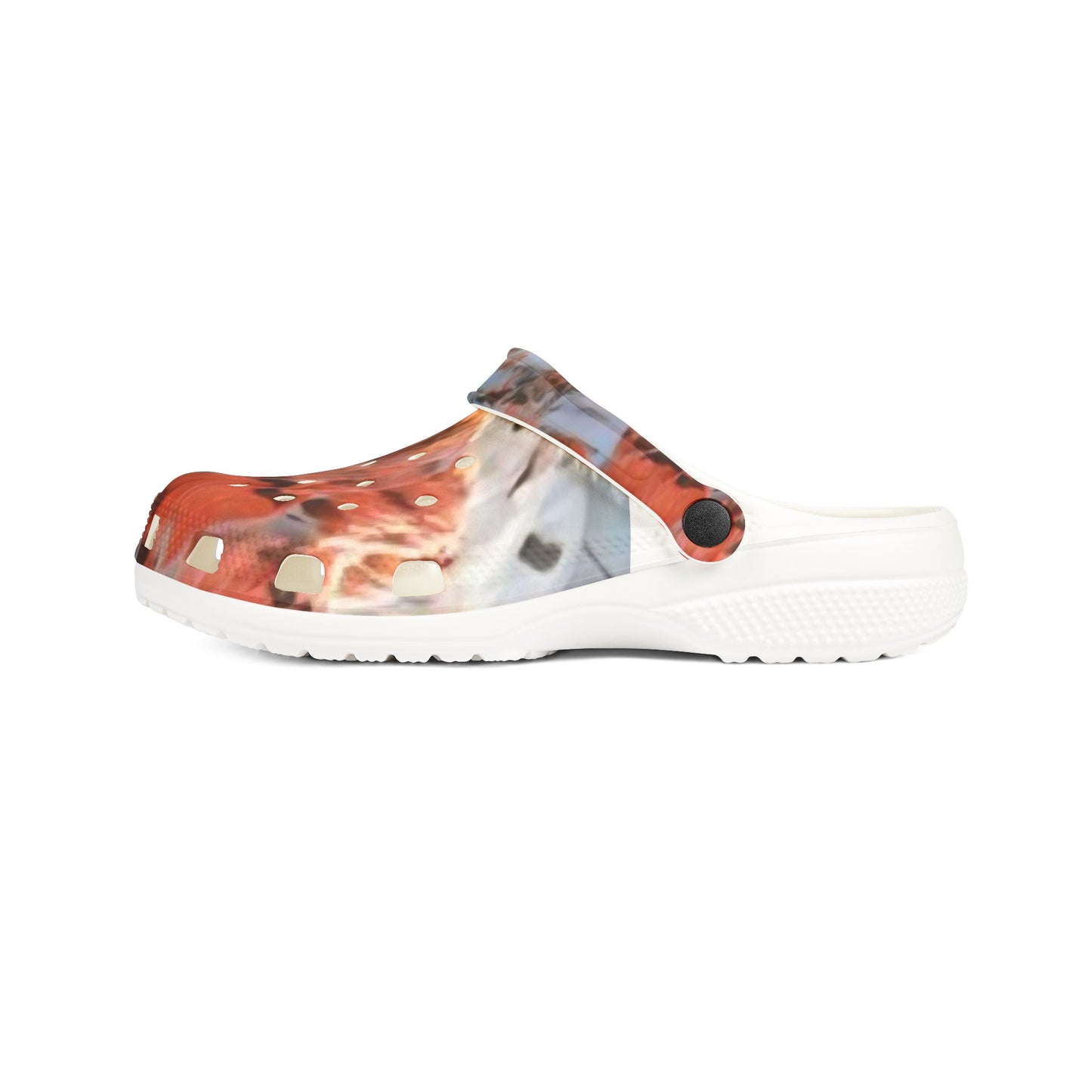 Marbled Rare Snow Owl Actual Image Foam Clogs — Lightweight Slip-On Garden Shoes
