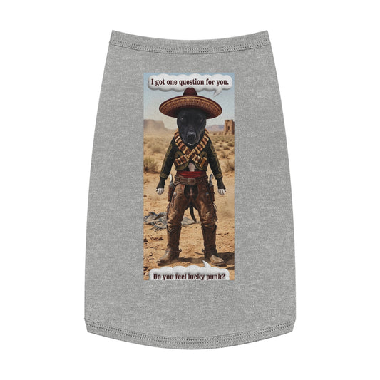 Dog Tank Top – 'Do You Feel Lucky, Punk?' Western Cowboy Pet Tee