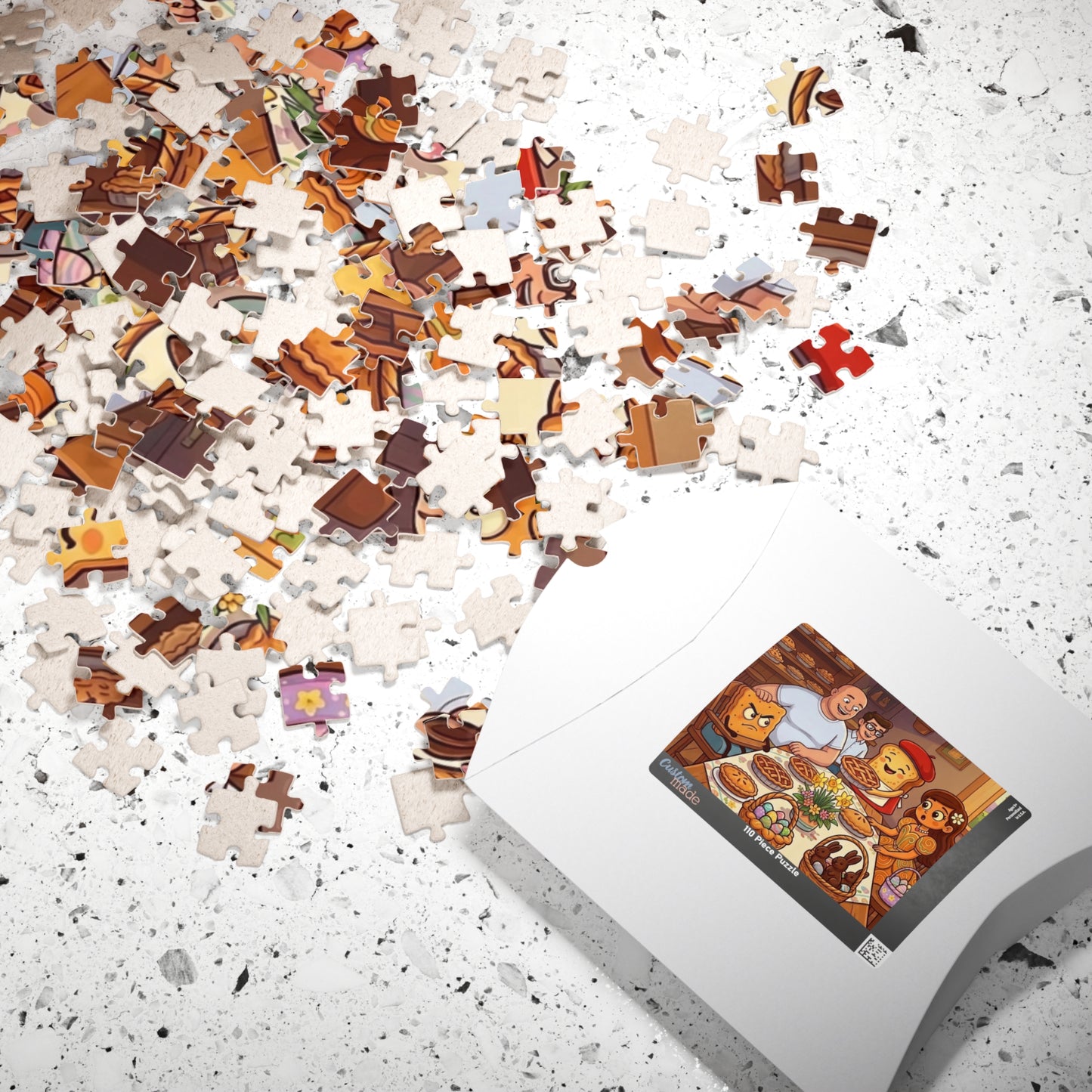 Mad Cobbler and Gang Family Puzzle — 110–1014 Piece Jigsaw (Festive Pie & Pastry Scene)