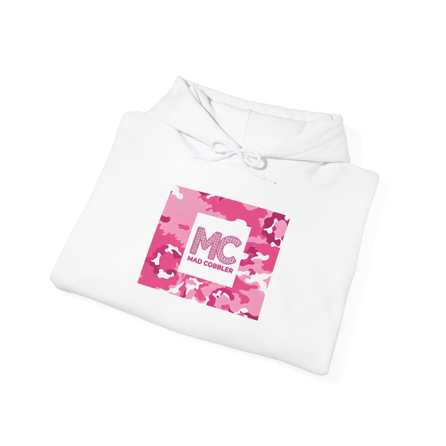 Pink Camo 'MC' Logo Hoodie — Angry Pink Monster Graphic Pullover
