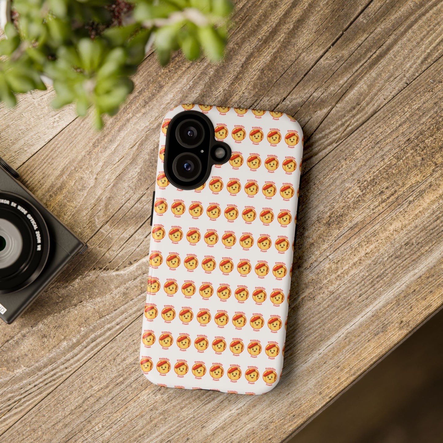 Frenchy Toast Phone Case — Cute Smiling Face Repeat Design