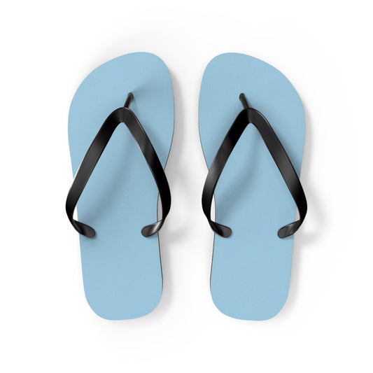 Classic Light Blue Flip Flops – Beach Sandals with Black Straps