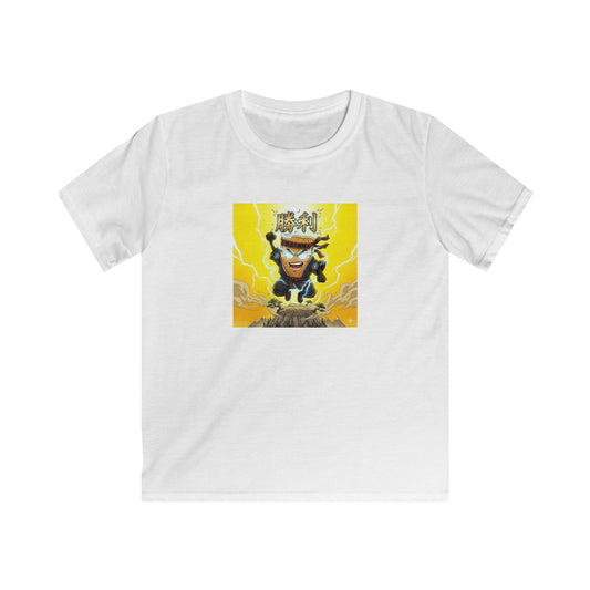 Kids Lightning Hero T‑Shirt — Electric Cartoon Superhero Graphic Tee