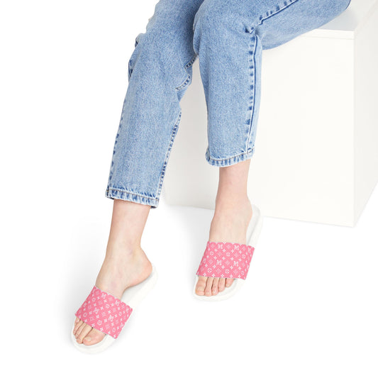 Pink Monogram Slide Sandals – Women's Removable-Strap Slides