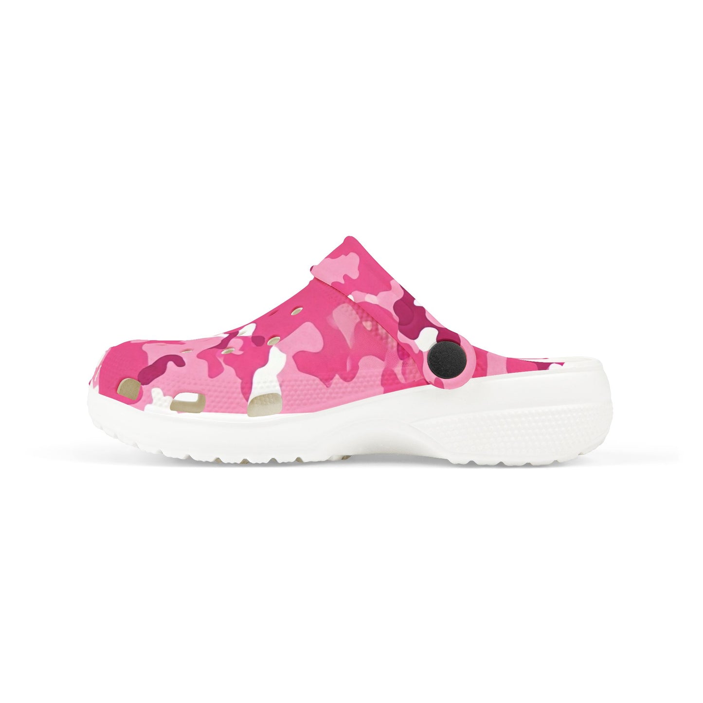 Kids Pink Camo Foam Clogs — Lightweight EVA Slip-On Sandals