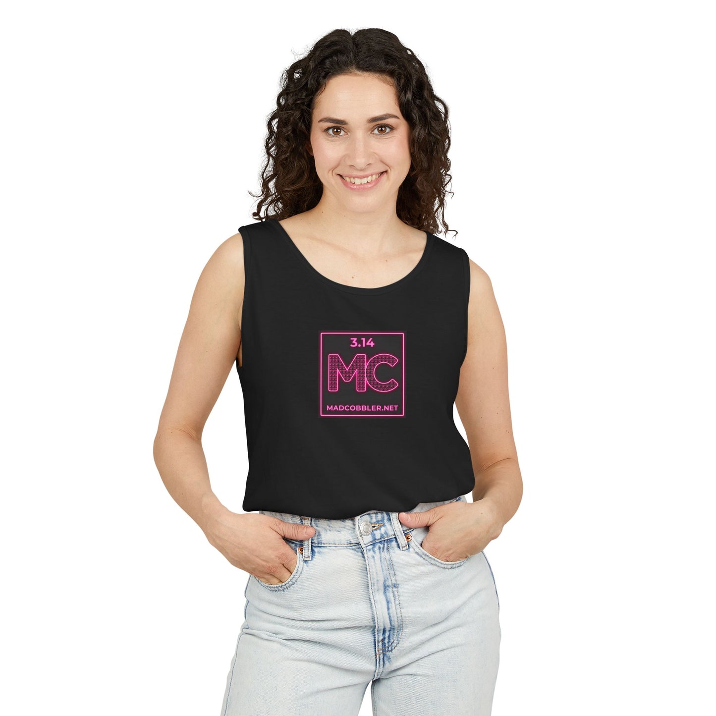 Ladies  MC' Neon Logo Tank Top — 3.14 Math Club Graphic Tank