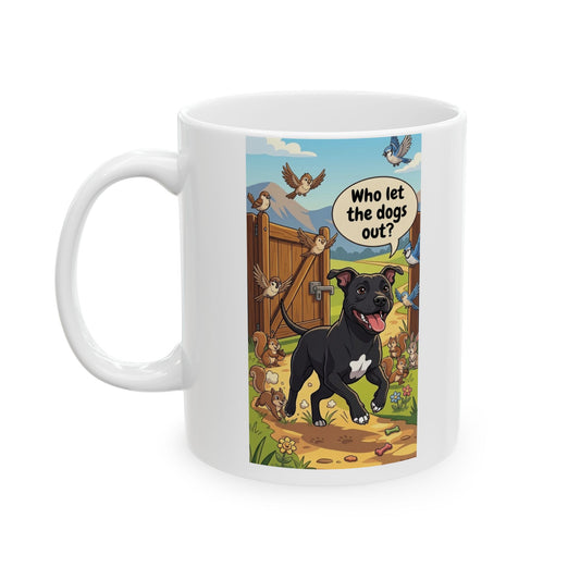 Coffee Mug — Rustic Woodland Illustration "Time to Recharge" Ceramic Mug (11oz, 15oz)