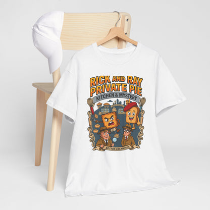 Private Pie Mystery Tee — Rick & Ray Kitchen Adventure Graphic 100% Heavyweight Cotton T-Shirt