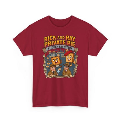 Private Pie Mystery Tee — Rick & Ray Kitchen Adventure Graphic 100% Heavyweight Cotton T-Shirt