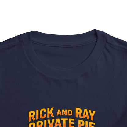 Toddler Tee — "Rick and Ray Private Pie" Cartoon Detective Kitchen Mystery