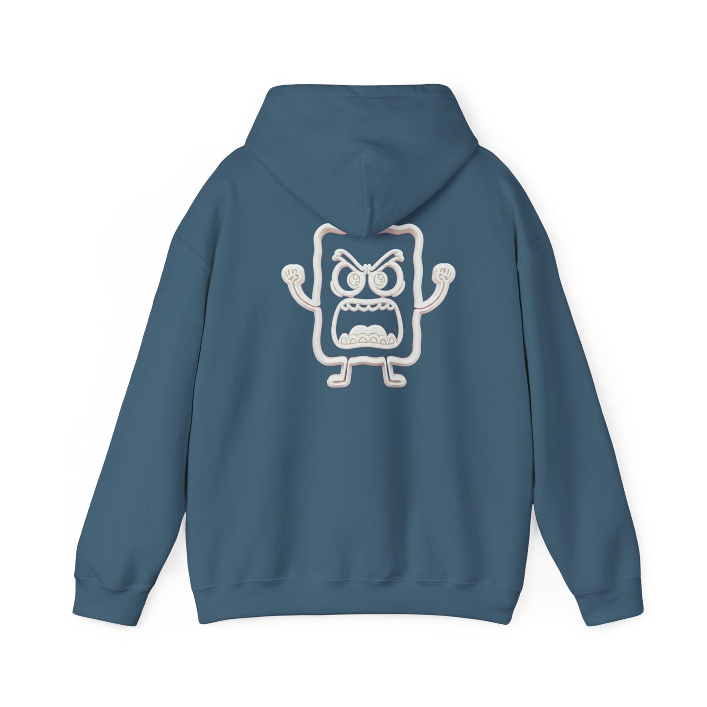 Hoodie — 'MC Mad Cobbler' Graphic Logo Hoodie with Angry Cartoon Back Print