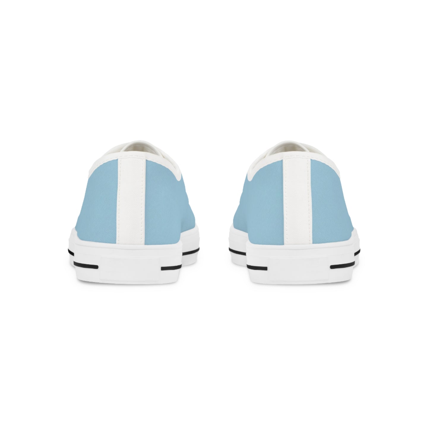 Sky Blue Low-Top Sneakers with Red-White Racing Stripe — Men's Casual Canvas Shoes
