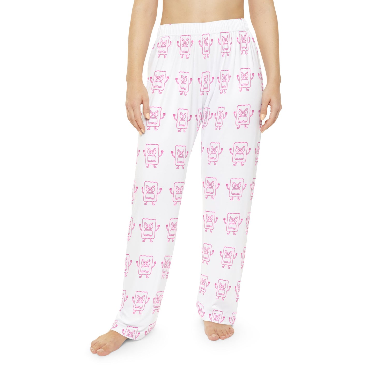 Women's Pink Mad Cobbler Pajama Pants — Cute All-Over Print Lounge Sleepwear