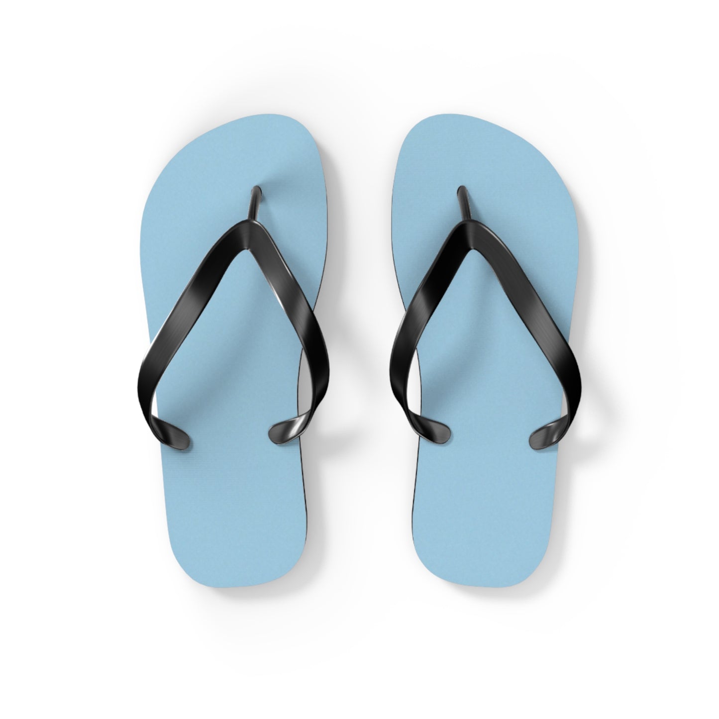 Classic Light Blue Flip Flops – Beach Sandals with Black Straps