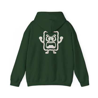 Hoodie — 'MC Mad Cobbler' Graphic Logo Hoodie with Angry Cartoon Back Print