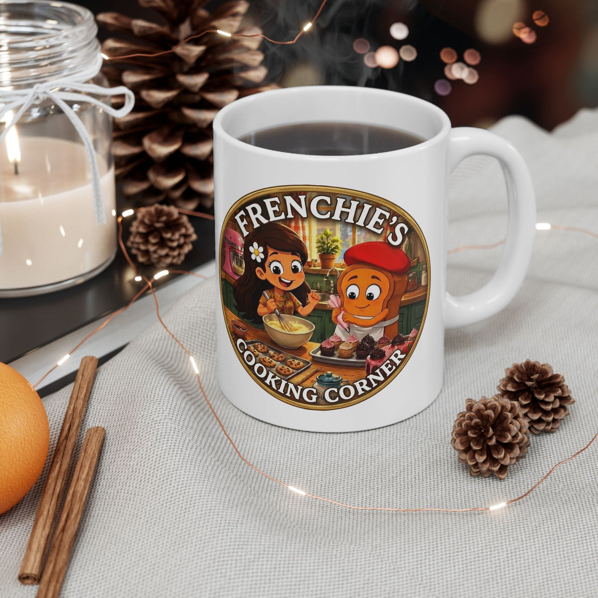 Frenchie's Cooking Corner Ceramic Coffee Cup (11oz & 15oz)