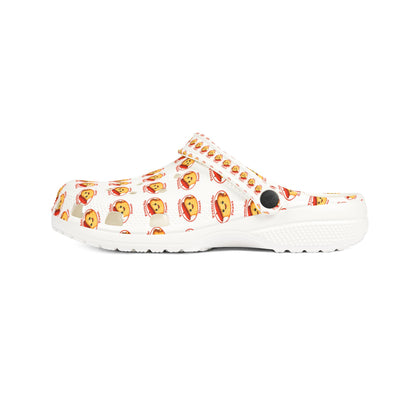 Lion Pattern EVA Foam Clogs – Cute Cartoon Frenchie Toast Slip-On Shoes
