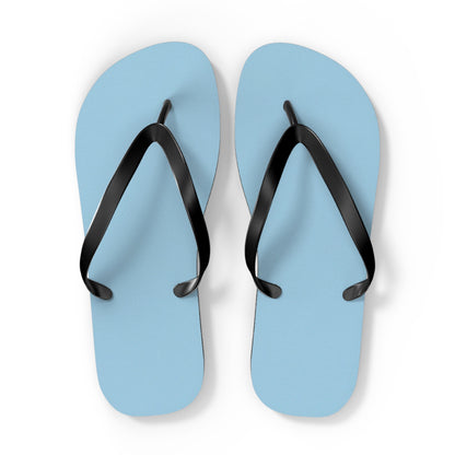 Classic Light Blue Flip Flops – Beach Sandals with Black Straps