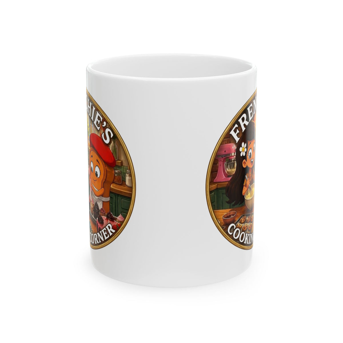 Frenchie's Cooking Corner Ceramic Coffee Cup (11oz & 15oz)