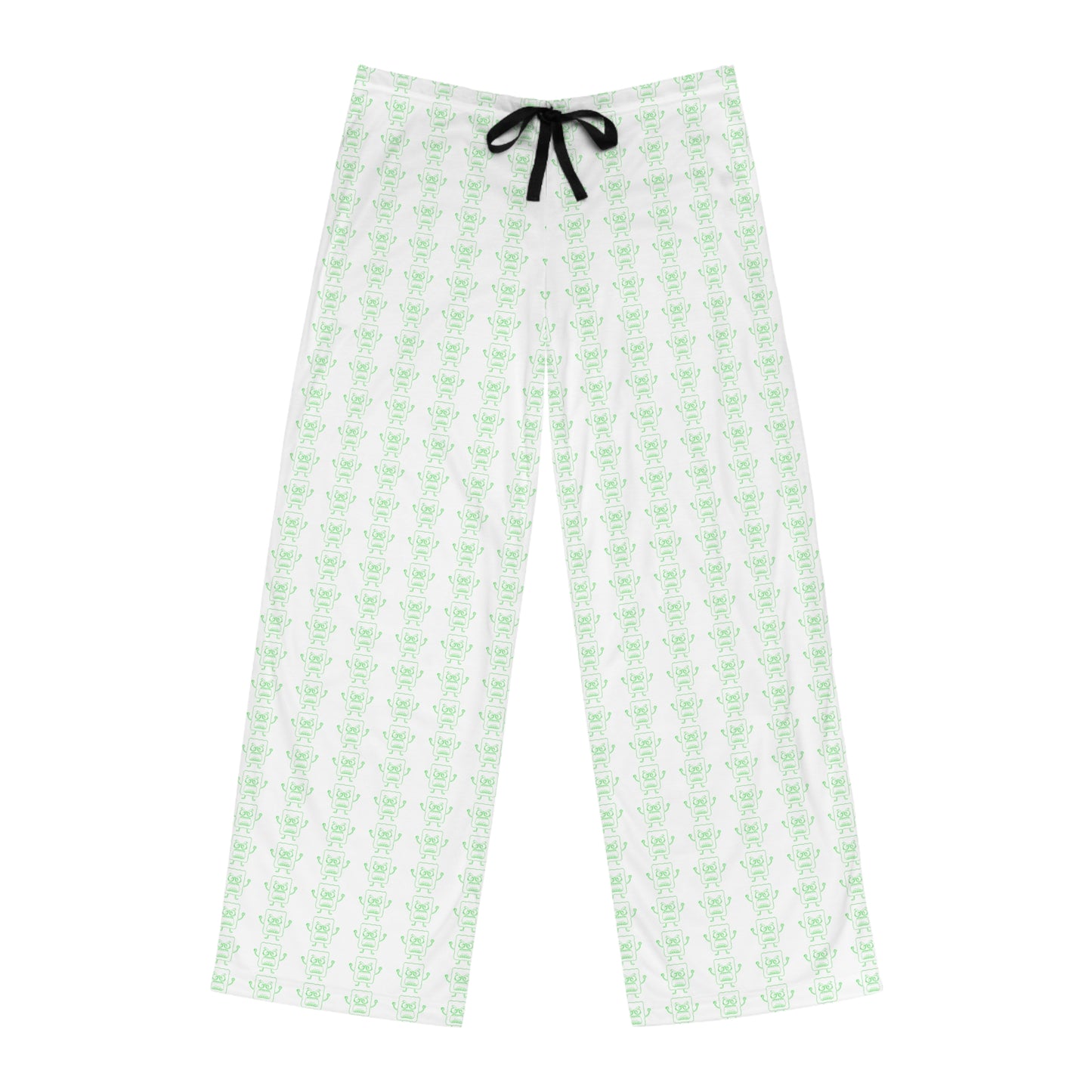 Men's Green Mad Cobbler Pattern Pajama Pants — Soft All-Over Print Lounge Trousers