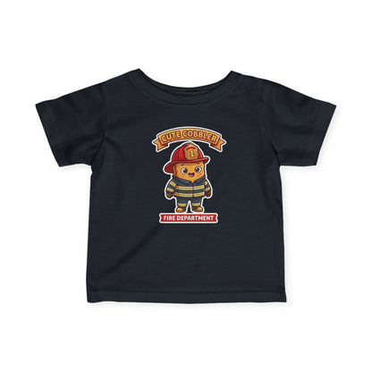 Infant Firefighter Tee – "Cute Cobbler" Fire Department Baby Shirt