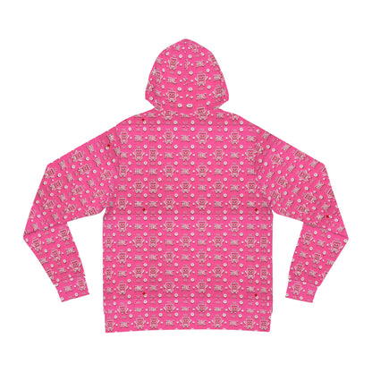 Pink Mad Cobbler Pattern Hoodie - Cute All-Over Print Fashion Hoodie