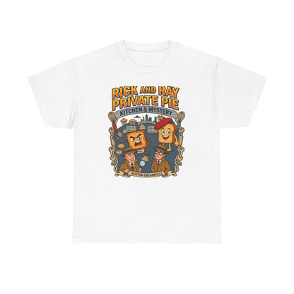 Private Pie Mystery Tee — Rick & Ray Kitchen Adventure Graphic 100% Heavyweight Cotton T-Shirt
