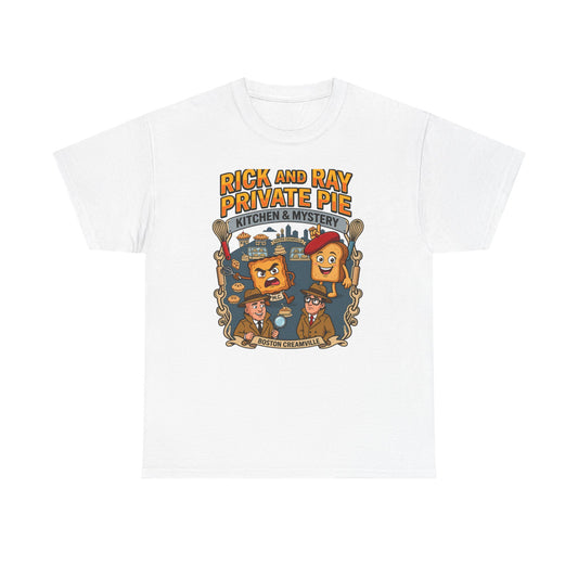 Private Pie Mystery Tee — Rick & Ray Kitchen Adventure Graphic 100% Heavyweight Cotton T-Shirt