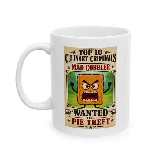 Mad Cobbler Ceramic Mug – "Top 10 Culinary Criminals "Coffee Cup (11oz/15oz)