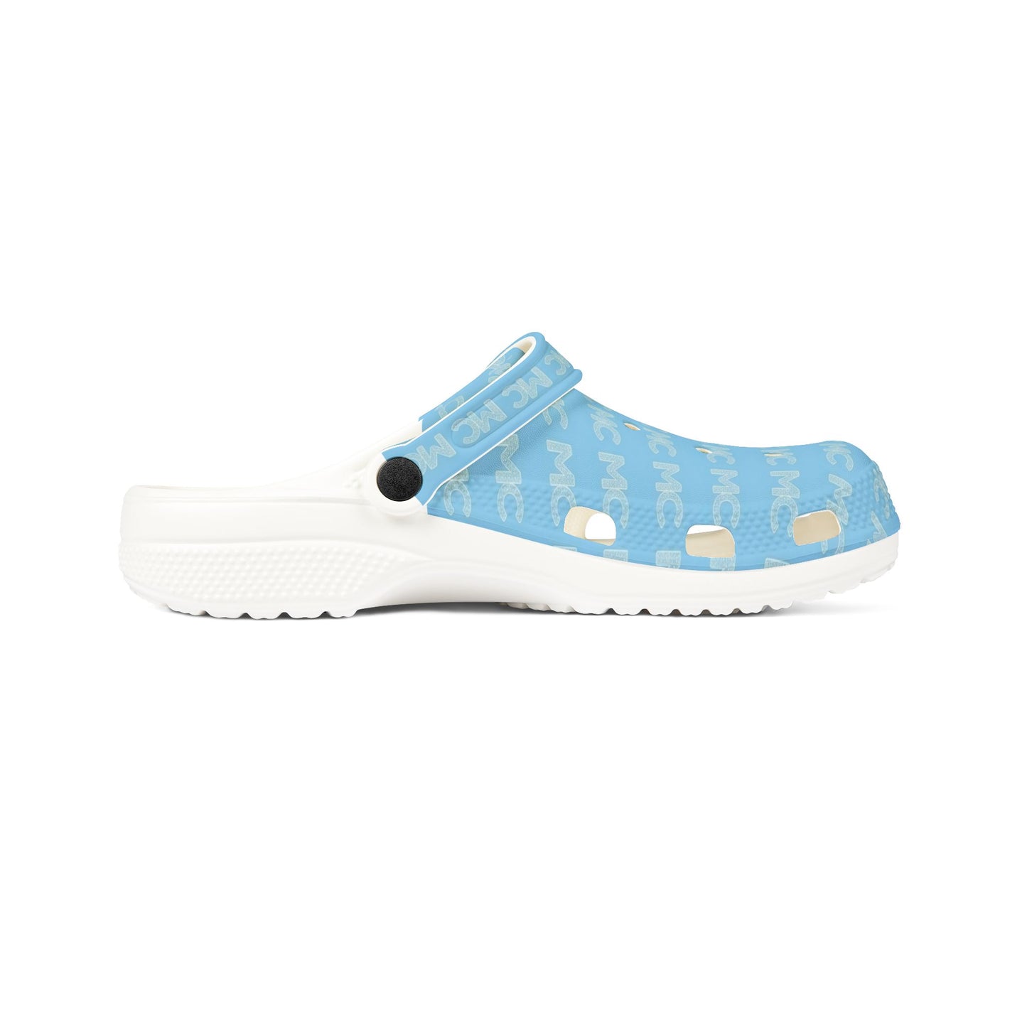 Mens Light Blue Foam Rubber Shoes (AOP)
