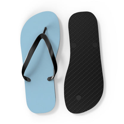 Classic Light Blue Flip Flops – Beach Sandals with Black Straps