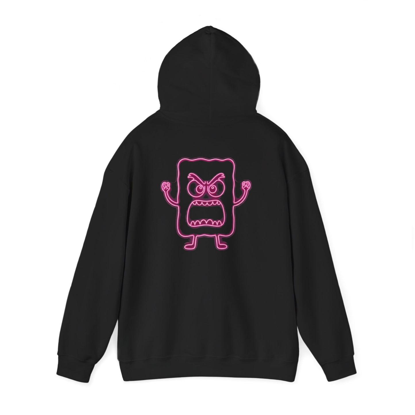 Hoodie — 'Mad Cobbler' Pink Neon Angry Monster Graphic Pullover