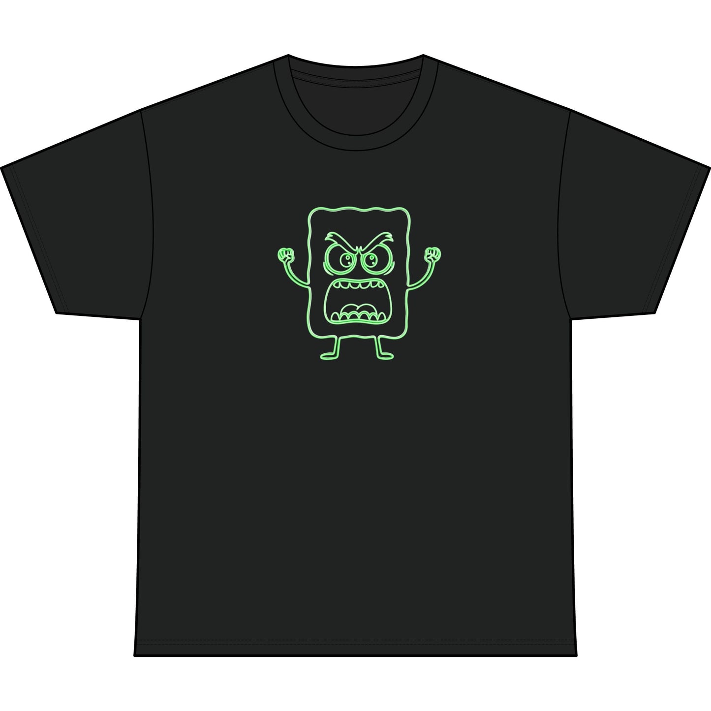 Mad Cobbler Cartoon Tee — Funny Retro Outline Character T-Shirt