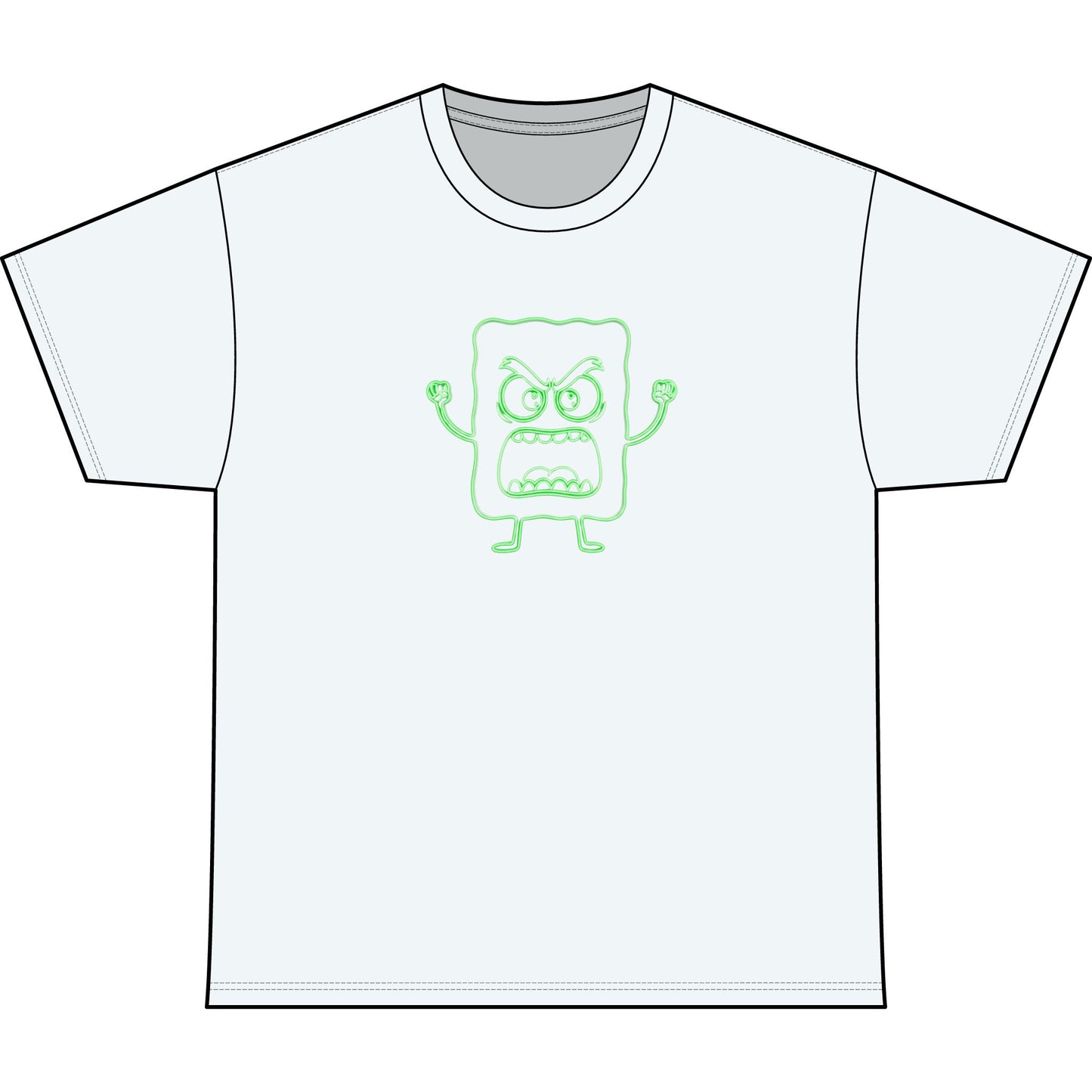 Mad Cobbler Cartoon Tee — Funny Retro Outline Character T-Shirt