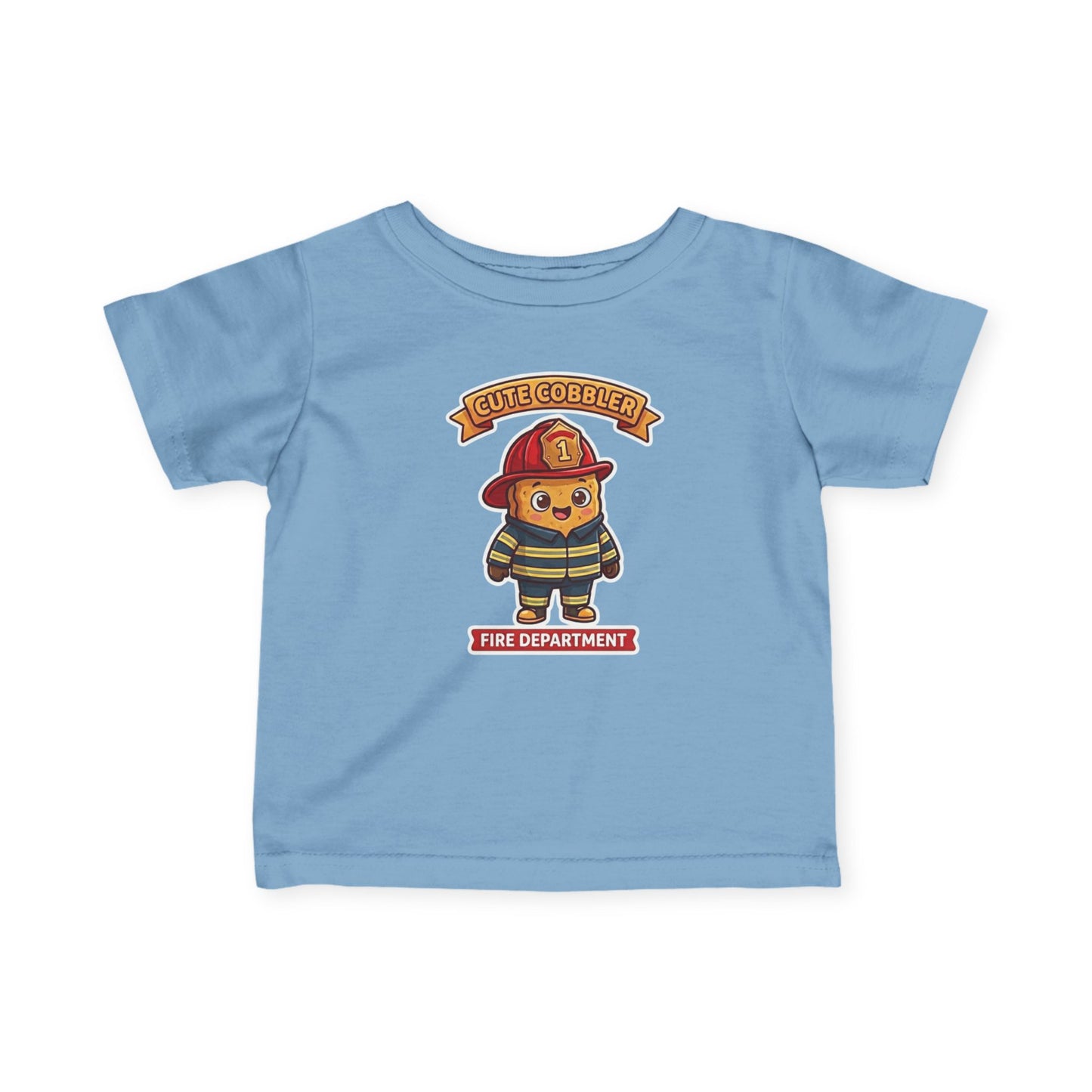 Infant Firefighter Tee – "Cute Cobbler" Fire Department Baby Shirt