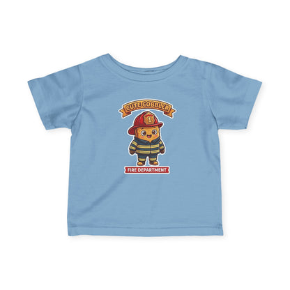 Infant Firefighter Tee – "Cute Cobbler" Fire Department Baby Shirt