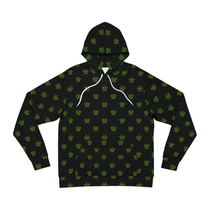 All-Over Print Green Mad Cobbler Pattern Hoodie -  Streetwear Pullover