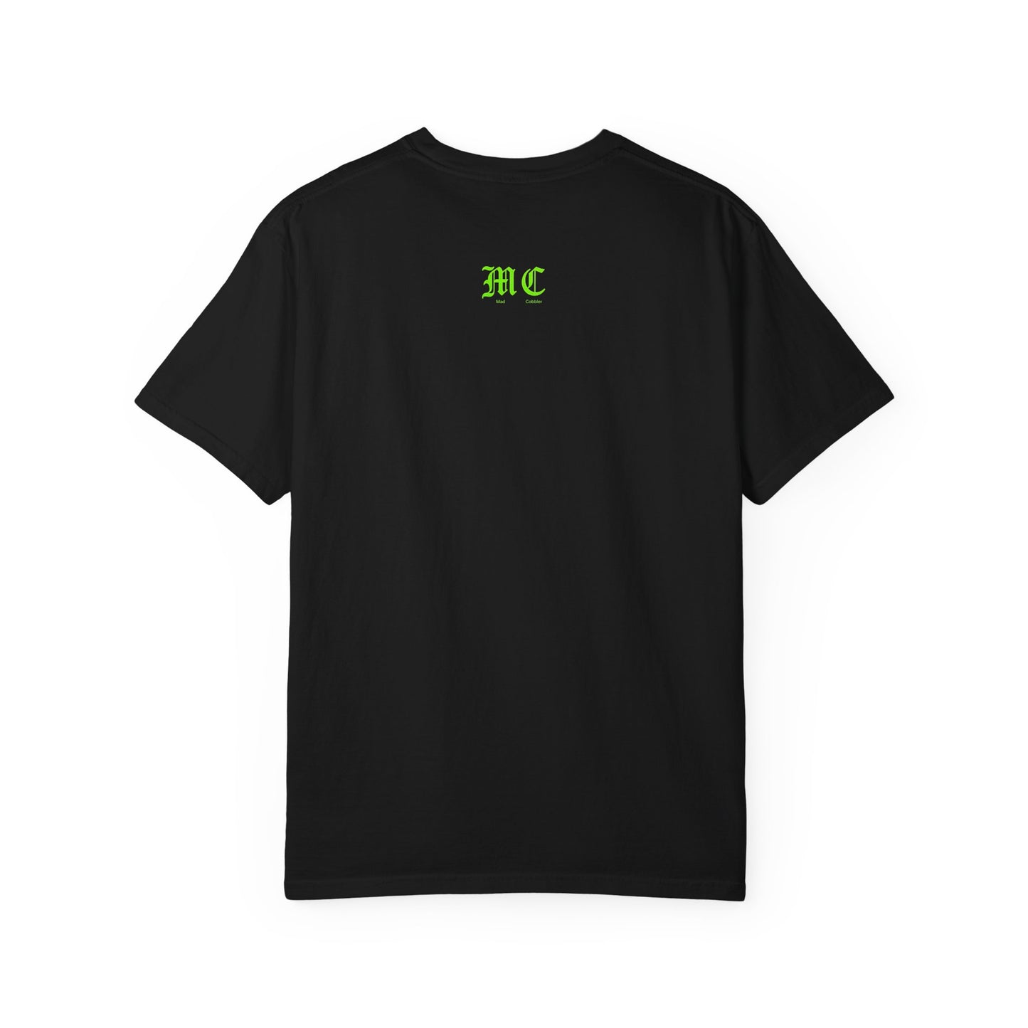 Mad Cobbler Skate Co. T-Shirt — Neon Green Logo Skateboard Tee