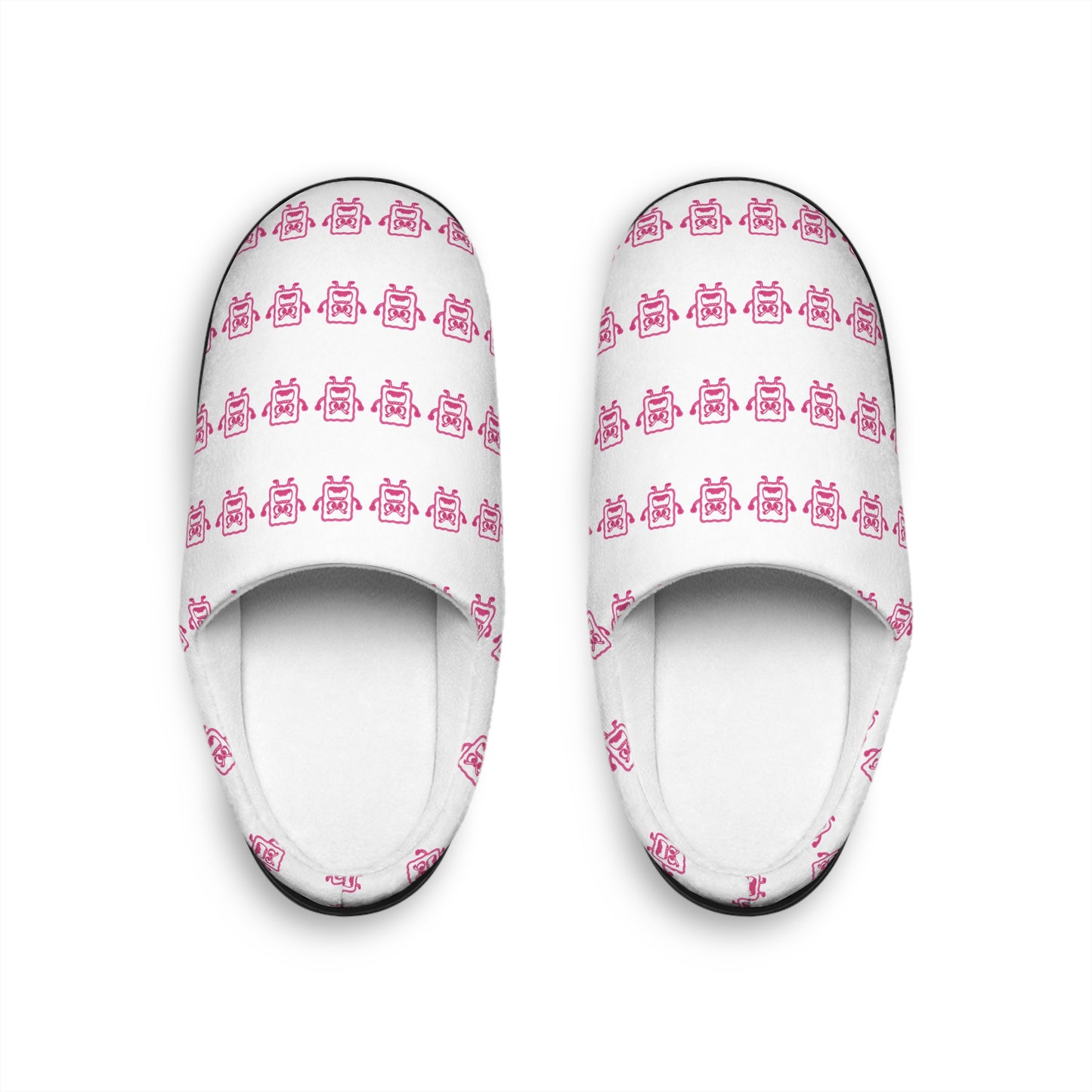 Pink Mad Cobbler Pattern Women's Indoor Slippers — Cozy Slip-On House Shoes