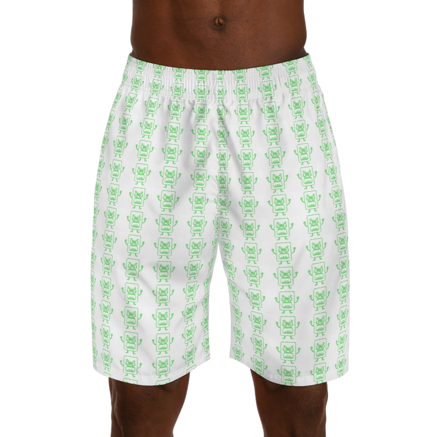 Men's Jogger Shorts — GreenMad Cobbler All-Over Print