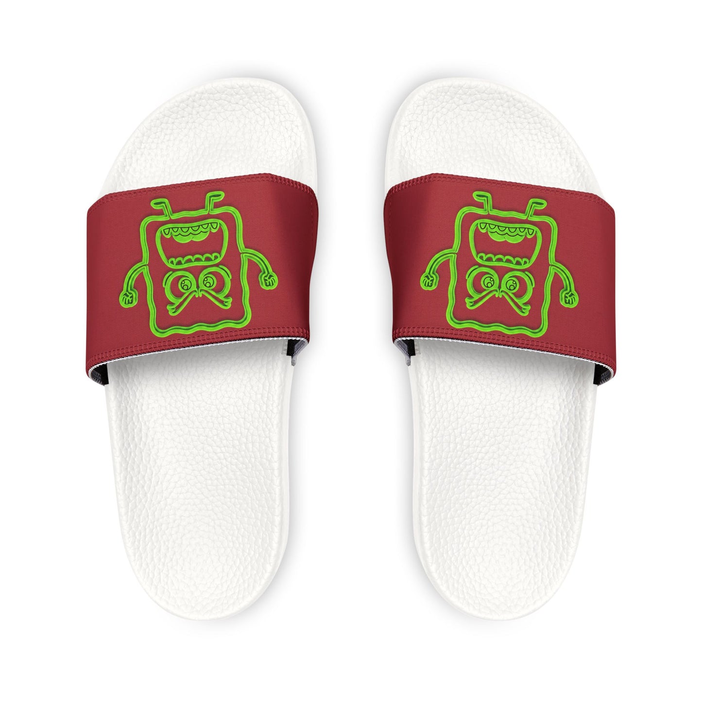 Men's Slide Sandals with Green Mad Cobbler