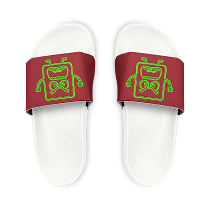 Men's Slide Sandals with Green Mad Cobbler