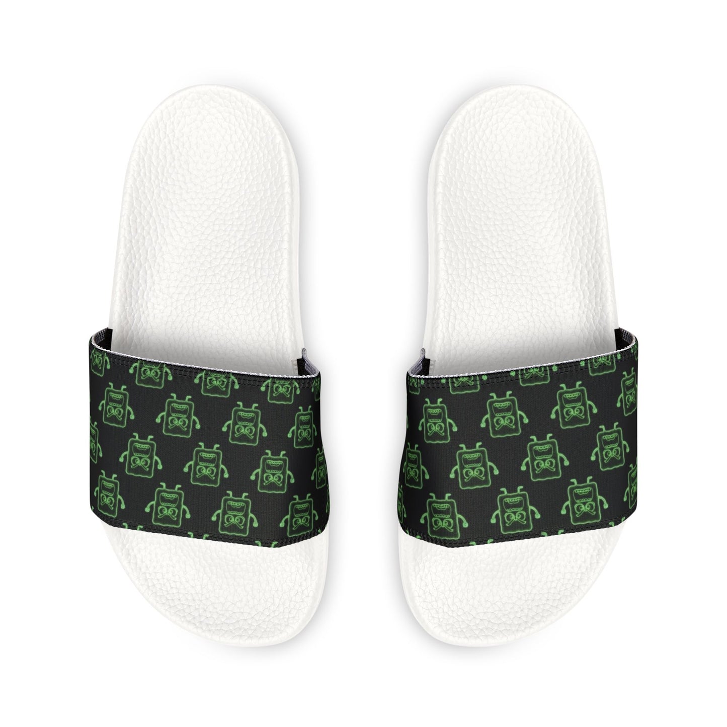 Mad Cobbler Pattern Slide Sandals — Removable Strap Pool & Casual Slides
