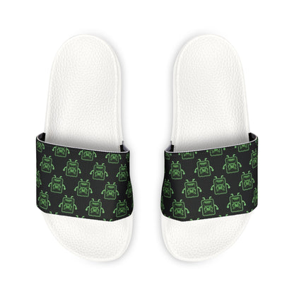 Mad Cobbler Pattern Slide Sandals — Removable Strap Pool & Casual Slides