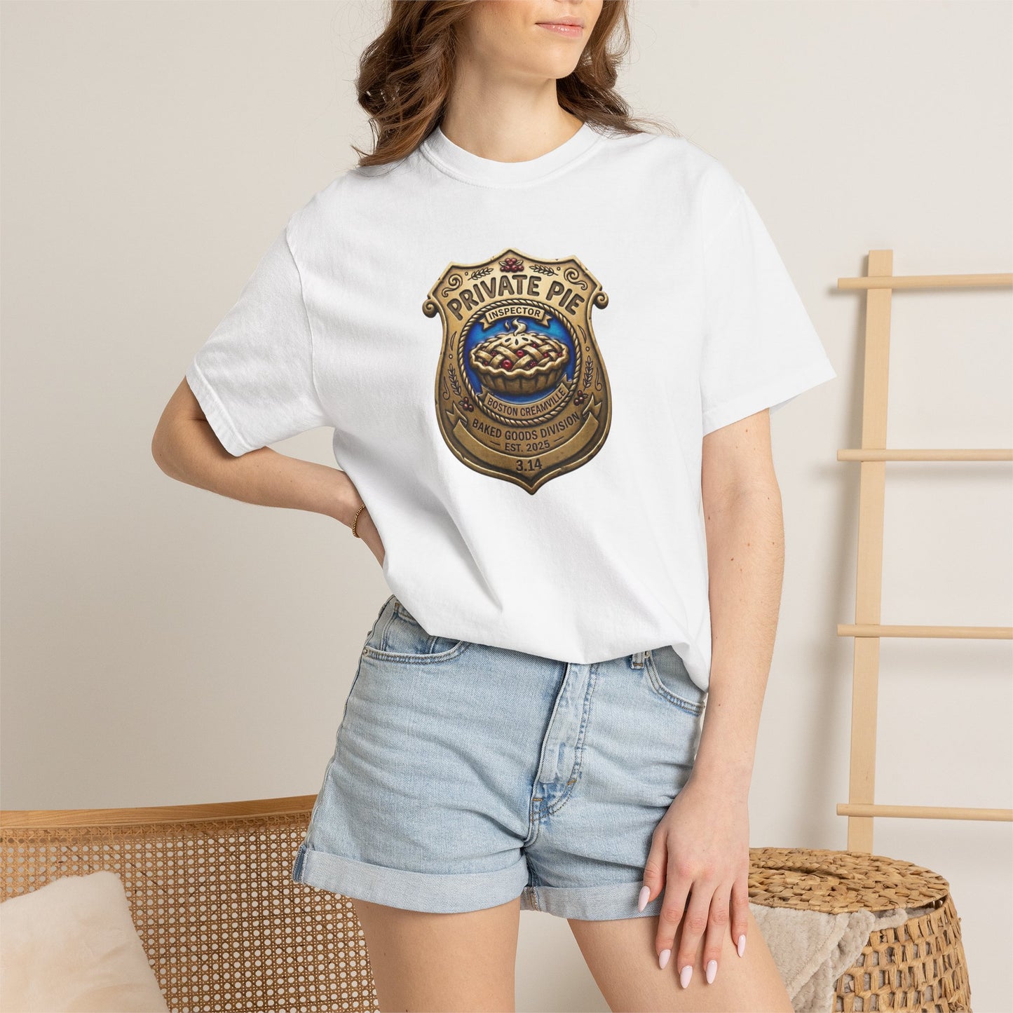 Privat Pie Badge Garment-Dyed T-shirt